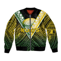 The Kuki's Cook Islands Rugby Bomber Jacket Be Unique Vibe Black LT9 Unisex Black - Polynesian Pride
