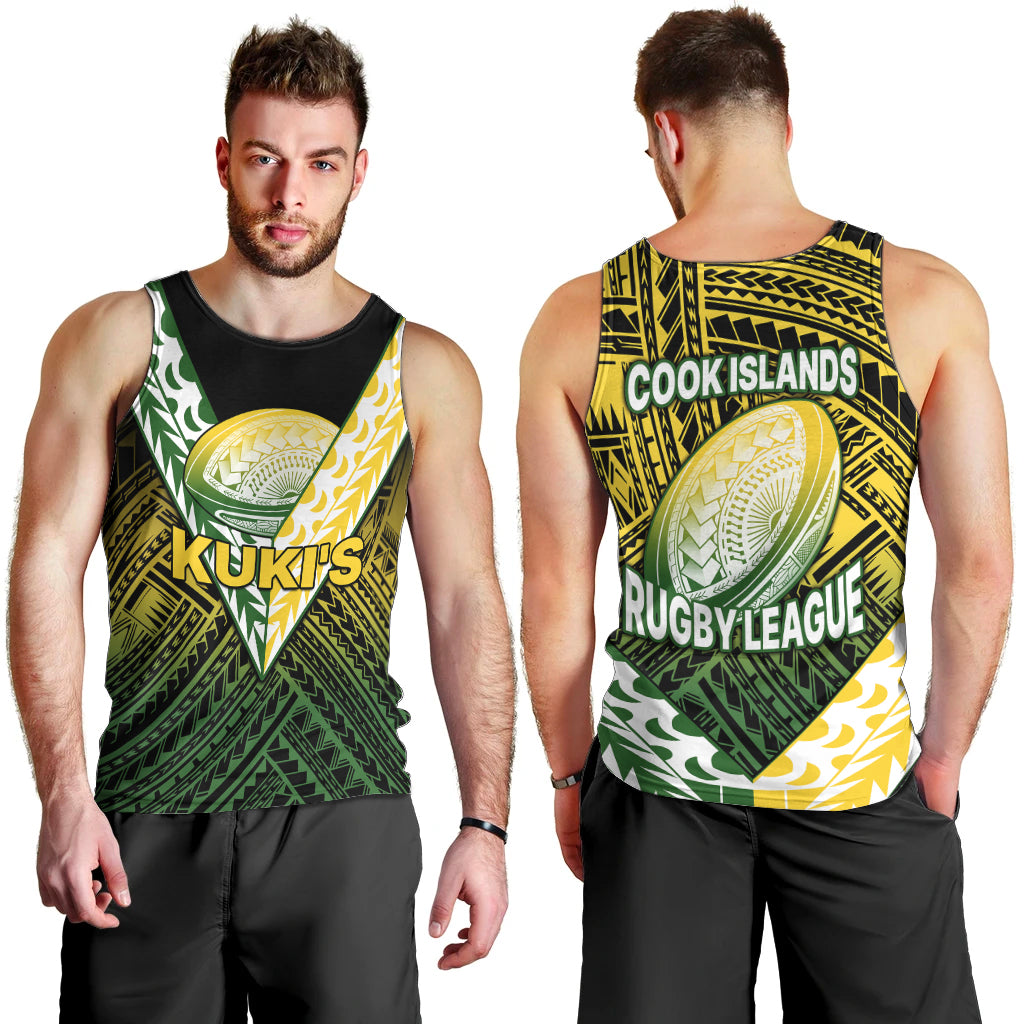 The Kuki's Cook Islands Rugby Men Tank Top Be Unique Vibe Black LT9 - Polynesian Pride