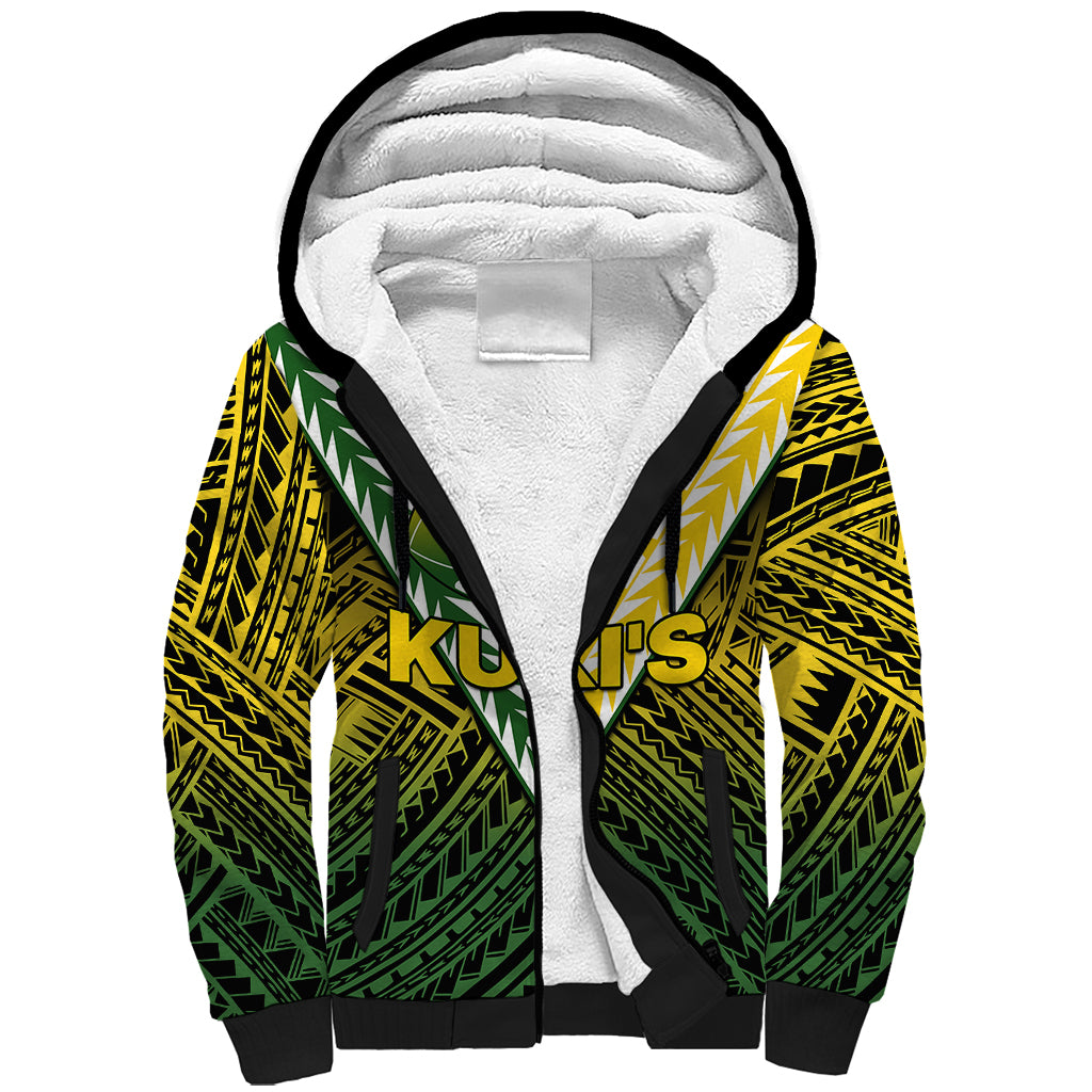 The Kuki's Cook Islands Rugby Sherpa Hoodie Be Unique Vibe Black LT9 Unisex Black - Polynesian Pride
