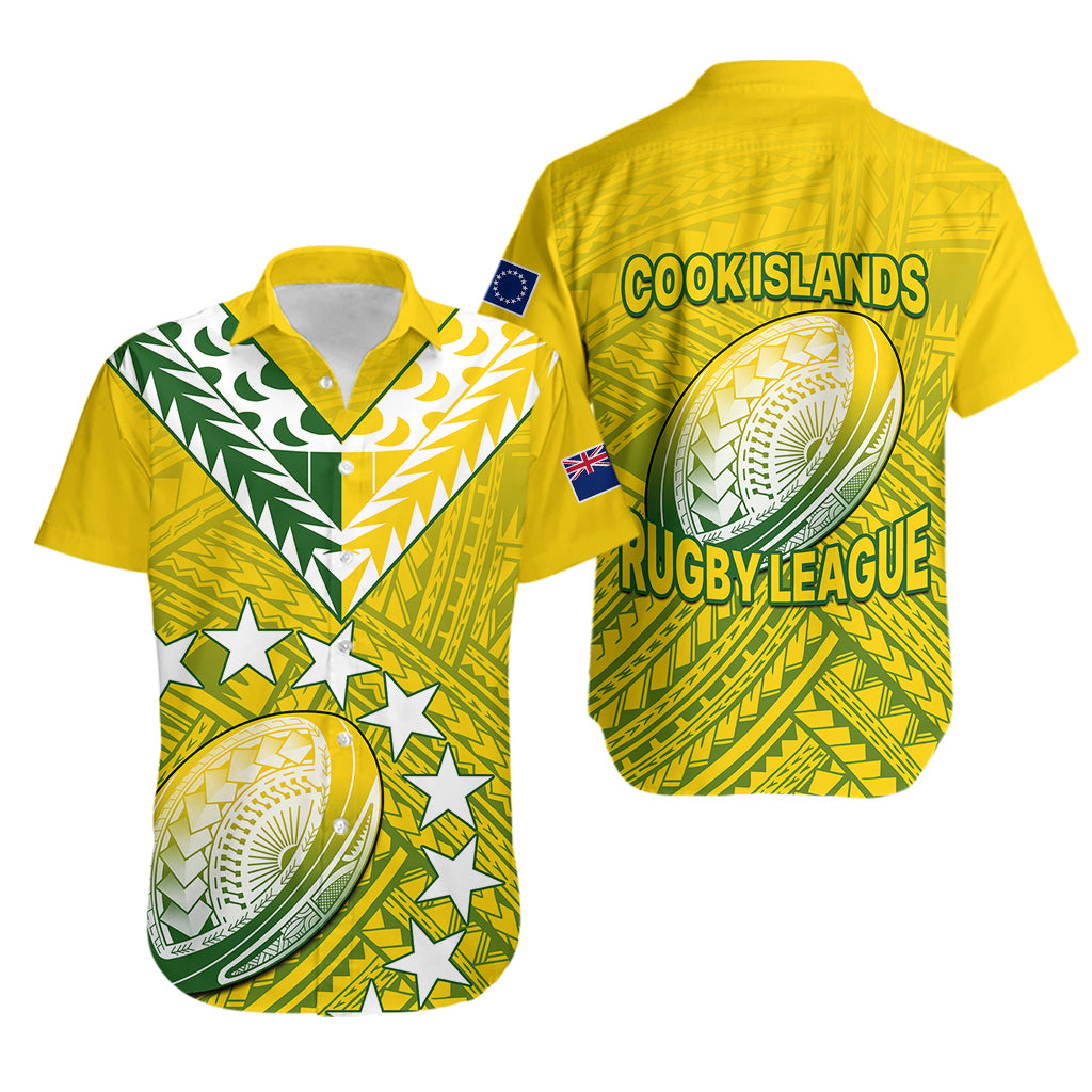 The Kuki's Cook Islands Rugby Hawaiian Shirt Be Unique Vibe Yellow LT9 Yellow - Polynesian Pride