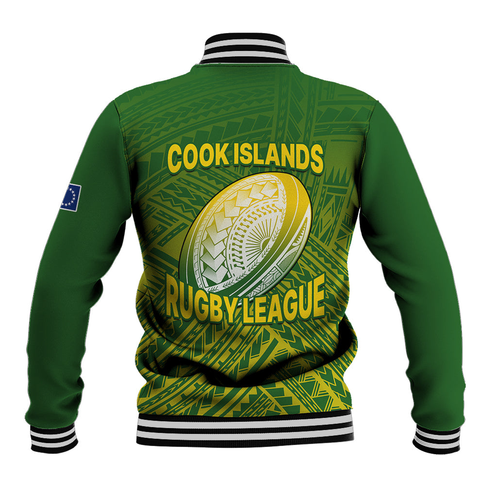 The Kuki's Cook Islands Rugby Baseball Jacket Be Unique Vibe Green LT9 - Polynesian Pride