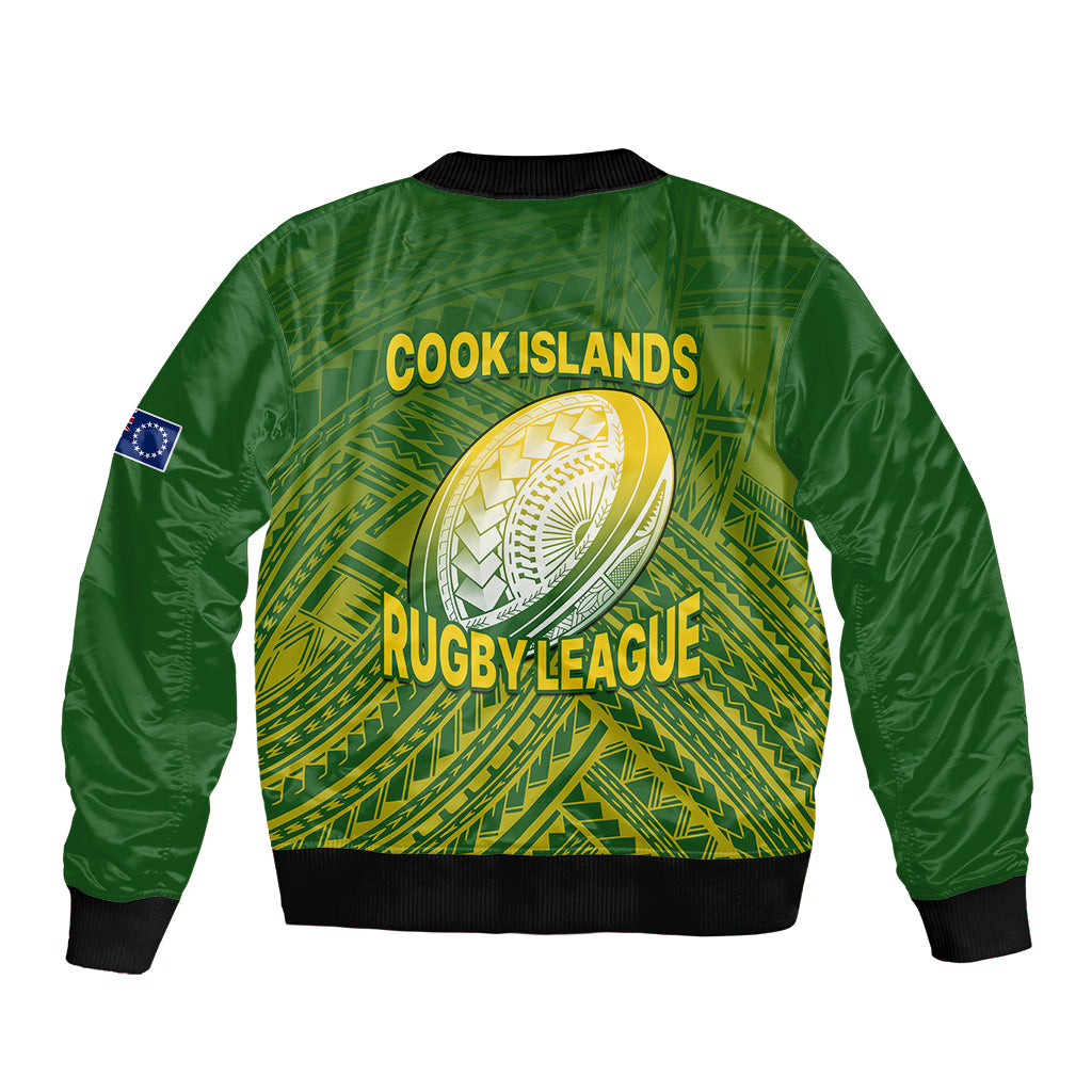 The Kuki's Cook Islands Rugby Bomber Jacket Be Unique Vibe Green LT9 - Polynesian Pride