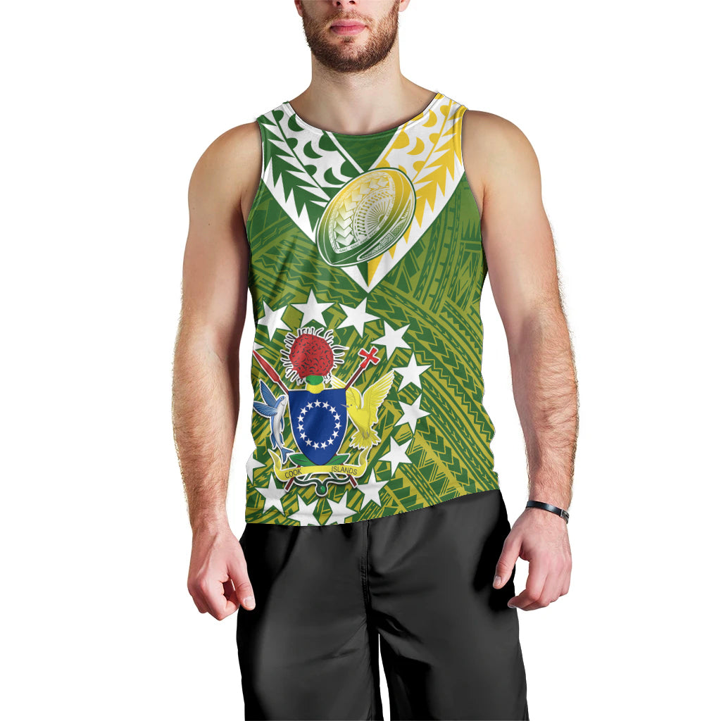 The Kuki's Cook Islands Rugby Men Tank Top Be Unique Vibe Green LT9 - Polynesian Pride