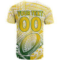 (Custom Text and Number) The Kukis Cook Islands Rugby T Shirt Be Unique Vibe White LT9 - Polynesian Pride