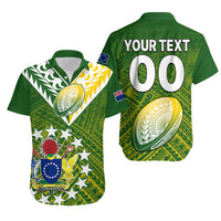 (Custom Text And Number) The Kuki's Cook Islands Rugby Hawaiian Shirt Be Unique Vibe Green LT9 Green - Polynesian Pride