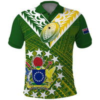 (Custom Text and Number) The Kukis Cook Islands Rugby Polo Shirt Be Unique Vibe Green LT9 Green - Polynesian Pride