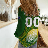 (Custom Text And Number) The Kuki's Cook Islands Rugby Women Casual Shirt Be Unique Vibe Green LT9 - Polynesian Pride