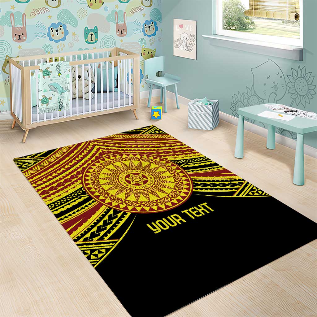 Personalised Tonga Ha apai High School Area Rug Ngatu Fonulei Pattern