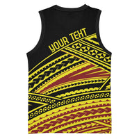 Personalised Tonga Ha apai High School Basketball Jersey Ngatu Fonulei Pattern - Polynesian Pride