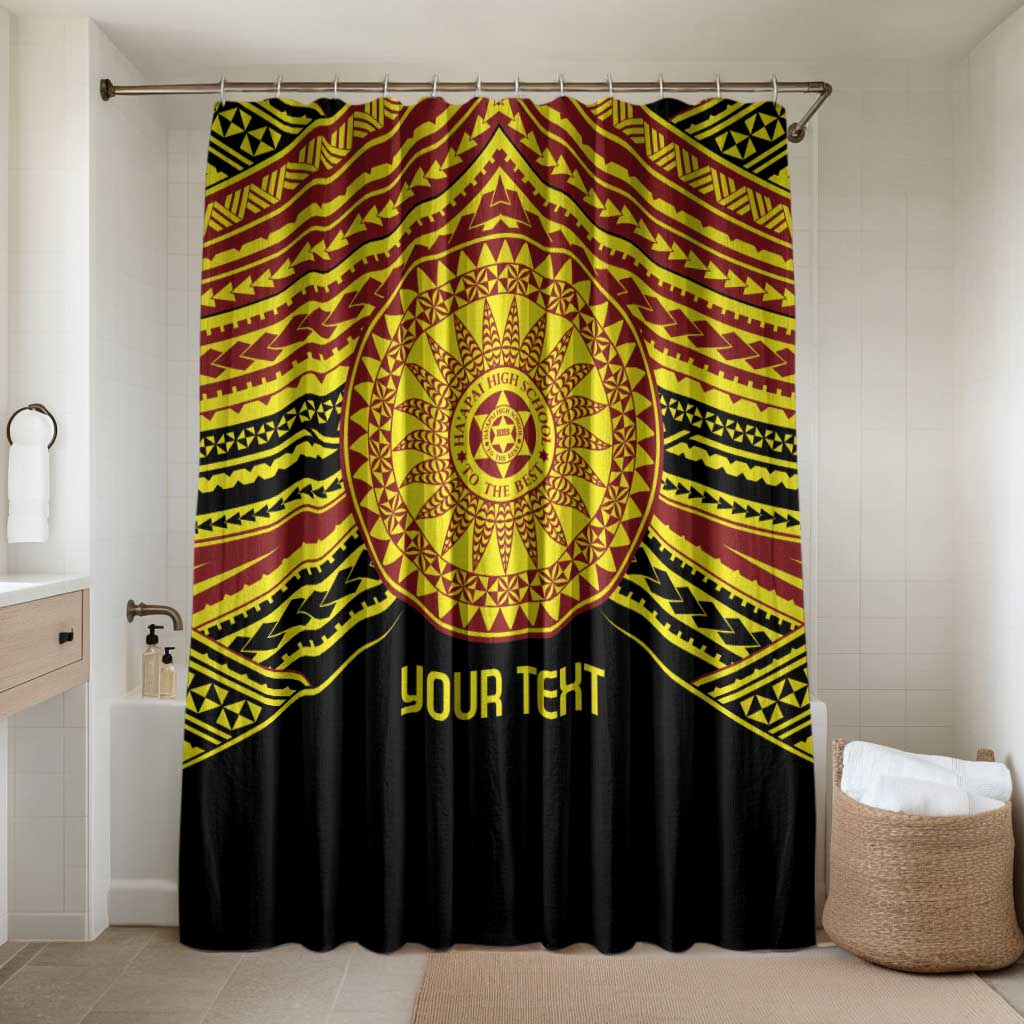 Personalised Tonga Ha apai High School Bathroom Set Ngatu Fonulei Pattern - Polynesian Pride