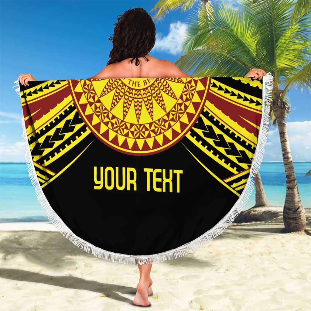 Personalised Tonga Ha apai High School Beach Blanket Ngatu Fonulei Pattern