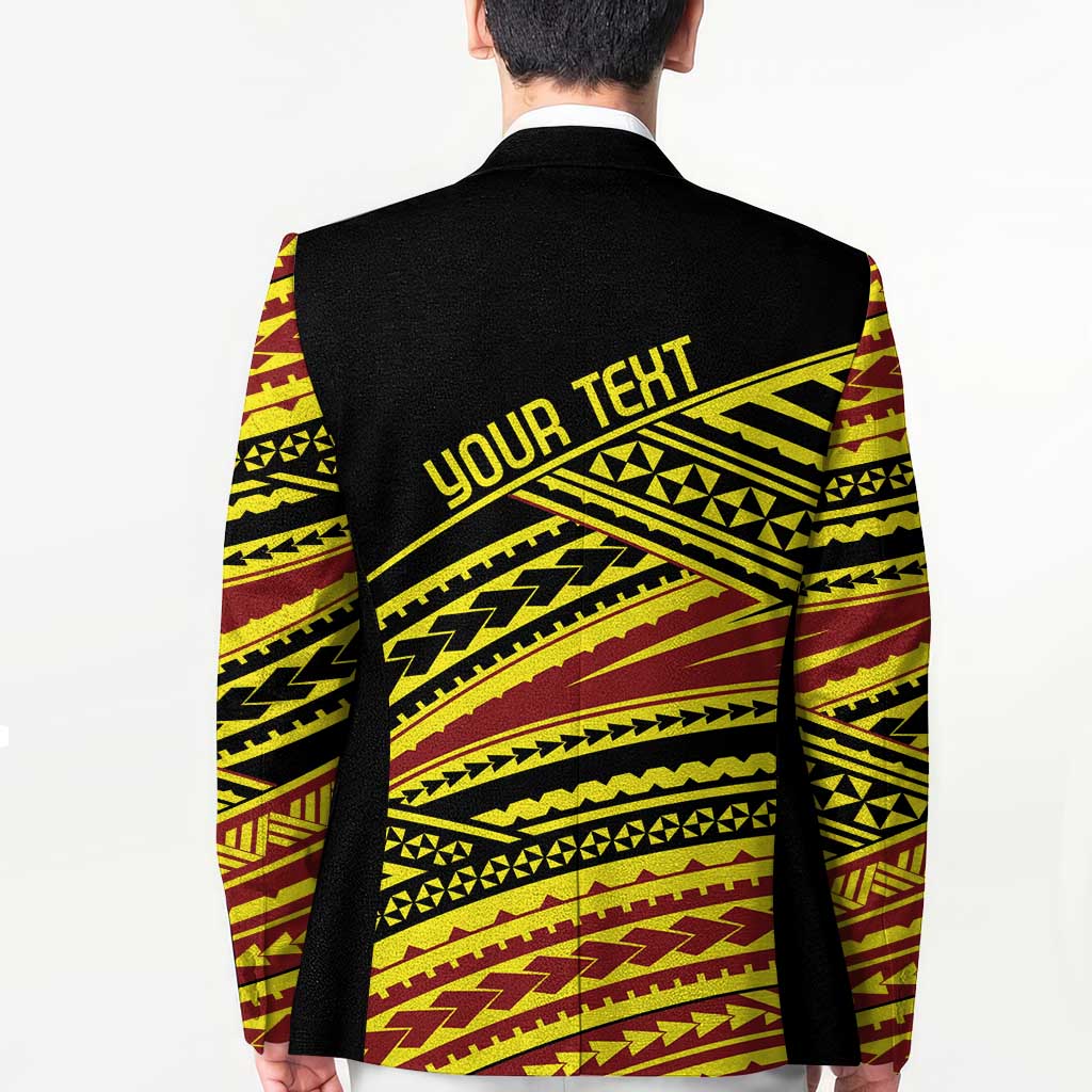 Personalised Tonga Ha apai High School Blazer Ngatu Fonulei Pattern - Polynesian Pride