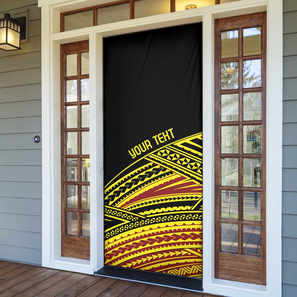 Personalised Tonga Ha apai High School Door Cover Ngatu Fonulei Pattern - Polynesian Pride