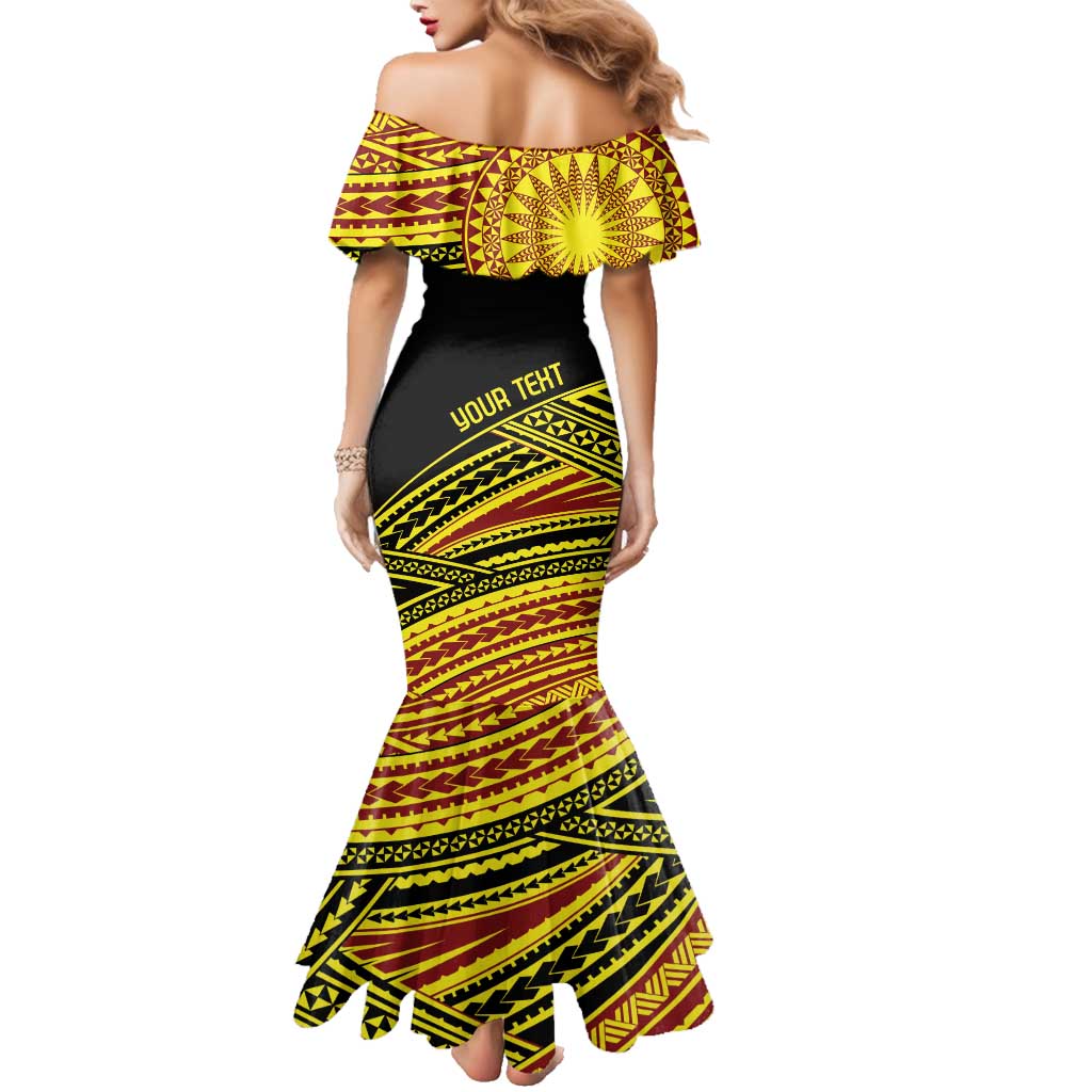 Personalised Tonga Ha apai High School Family Matching Mermaid Dress and Hawaiian Shirt Ngatu Fonulei Pattern