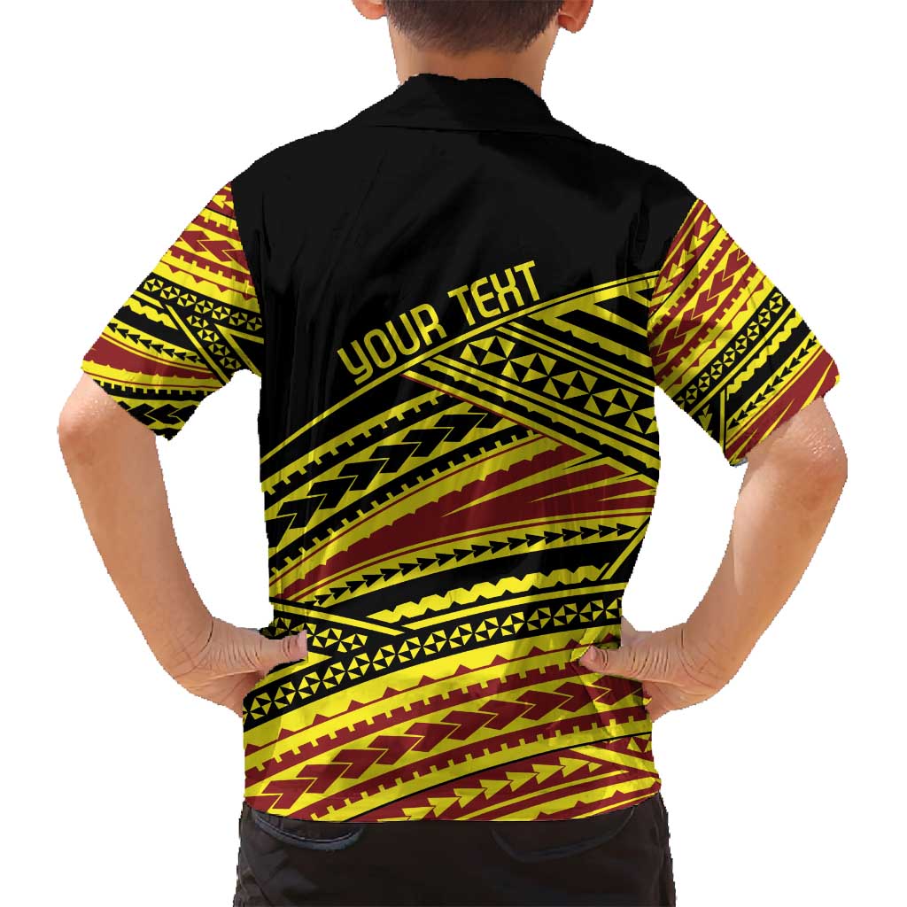 Personalised Tonga Ha apai High School Family Matching Off Shoulder Short Dress and Hawaiian Shirt Ngatu Fonulei Pattern