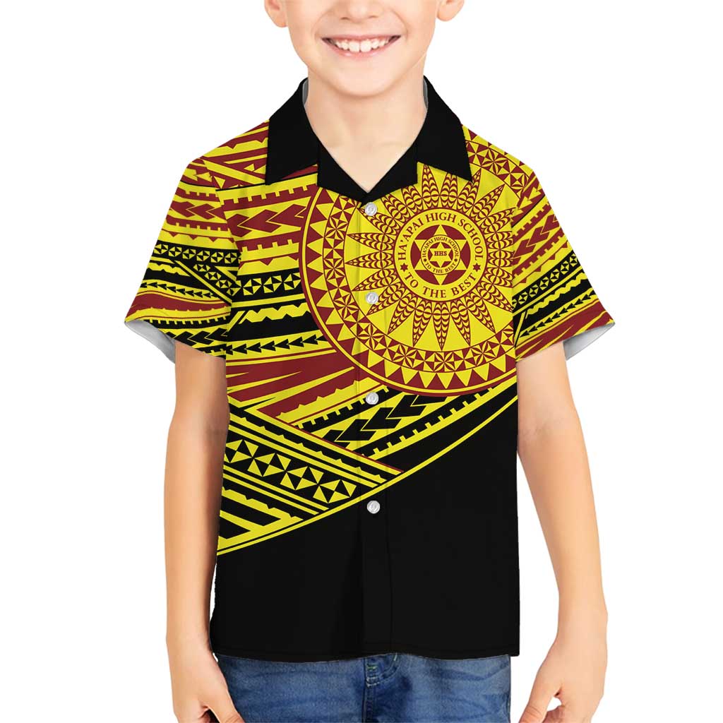 Personalised Tonga Ha apai High School Family Matching Puletasi and Hawaiian Shirt Ngatu Fonulei Pattern