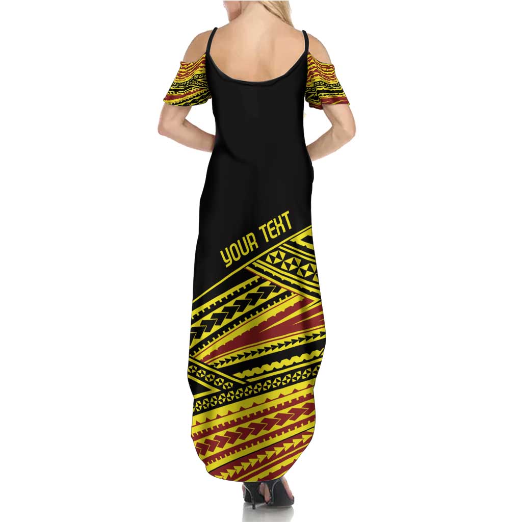 Personalised Tonga Ha apai High School Family Matching Summer Maxi Dress and Hawaiian Shirt Ngatu Fonulei Pattern