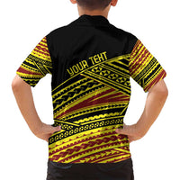 Personalised Tonga Ha apai High School Family Matching Tank Maxi Dress and Hawaiian Shirt Ngatu Fonulei Pattern