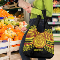 Personalised Tonga Ha apai High School Grocery Bag Ngatu Fonulei Pattern