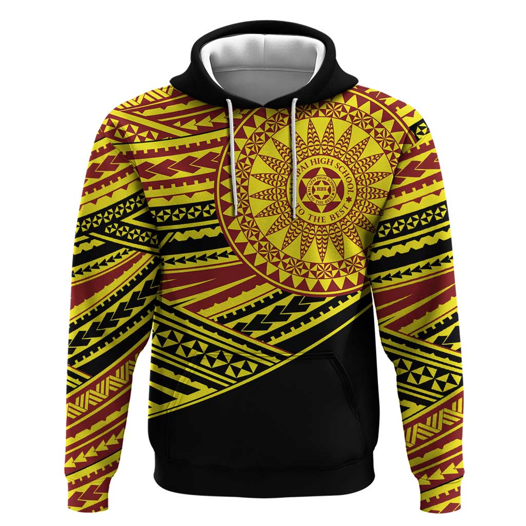 Personalised Tonga Ha apai High School Hoodie Ngatu Fonulei Pattern