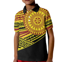 Personalised Tonga Ha apai High School Kid Polo Shirt Ngatu Fonulei Pattern
