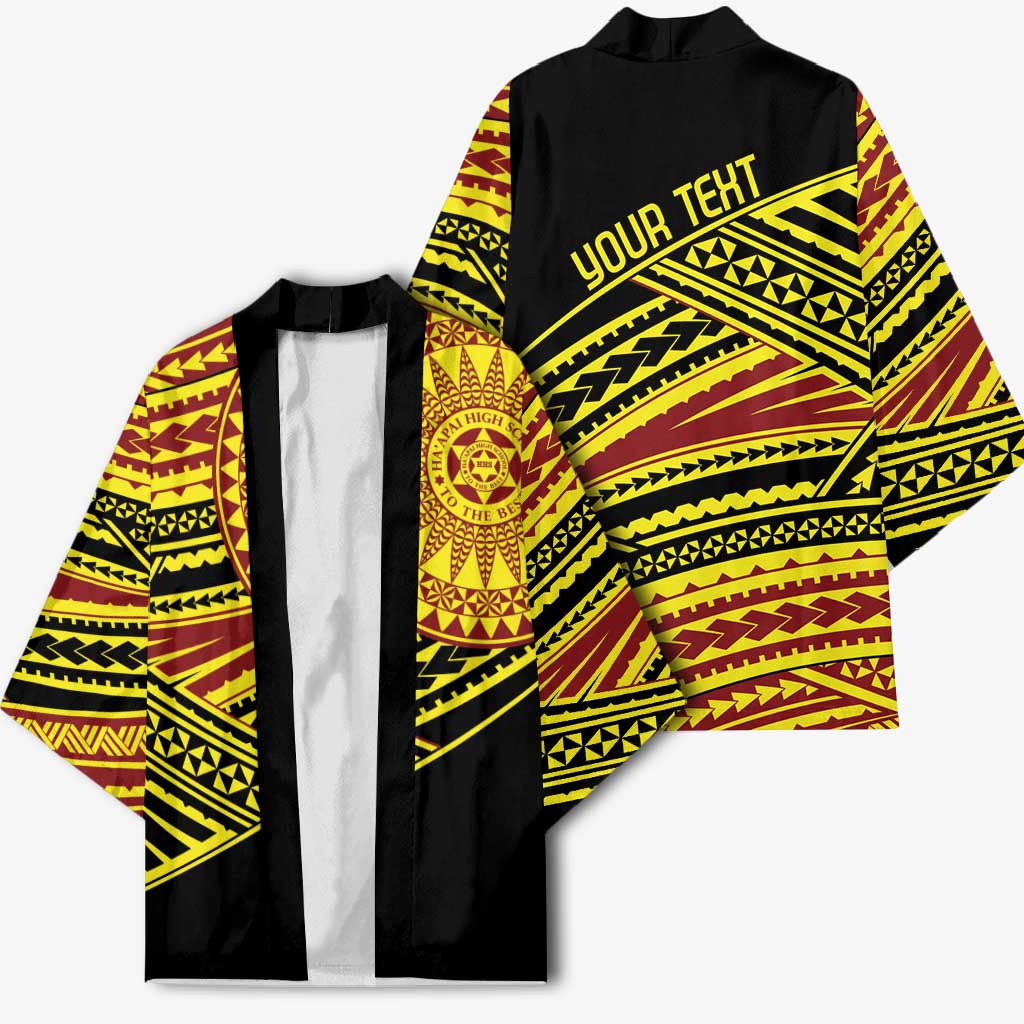 Personalised Tonga Ha apai High School Kimono Ngatu Fonulei Pattern - Polynesian Pride