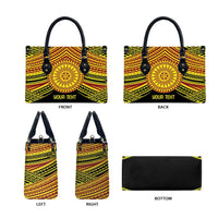 Personalised Tonga Ha apai High School Leather Bag Ngatu Fonulei Pattern - Polynesian Pride