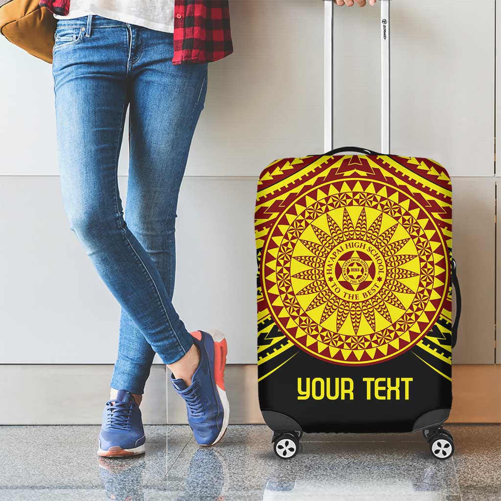 Personalised Tonga Ha apai High School Luggage Cover Ngatu Fonulei Pattern LT9 - Polynesian Pride