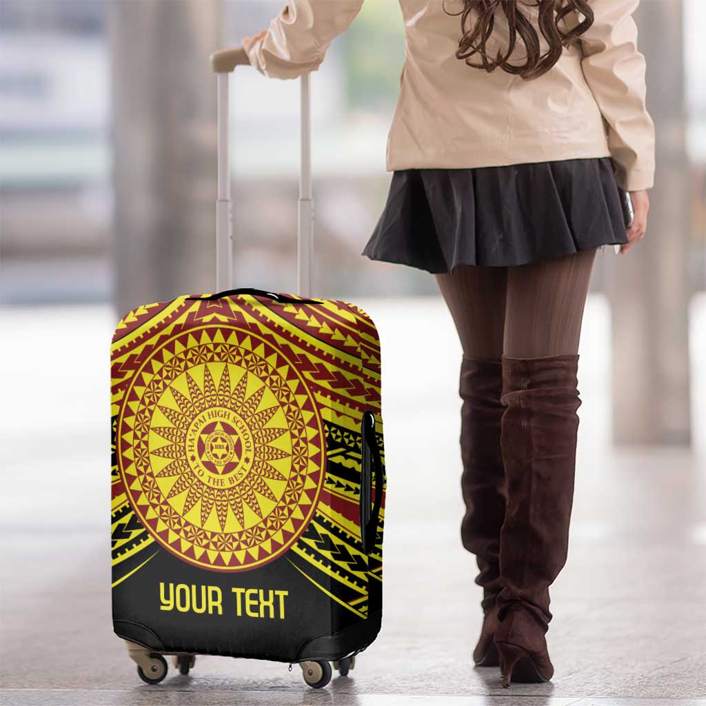 Personalised Tonga Ha apai High School Luggage Cover Ngatu Fonulei Pattern LT9 - Polynesian Pride