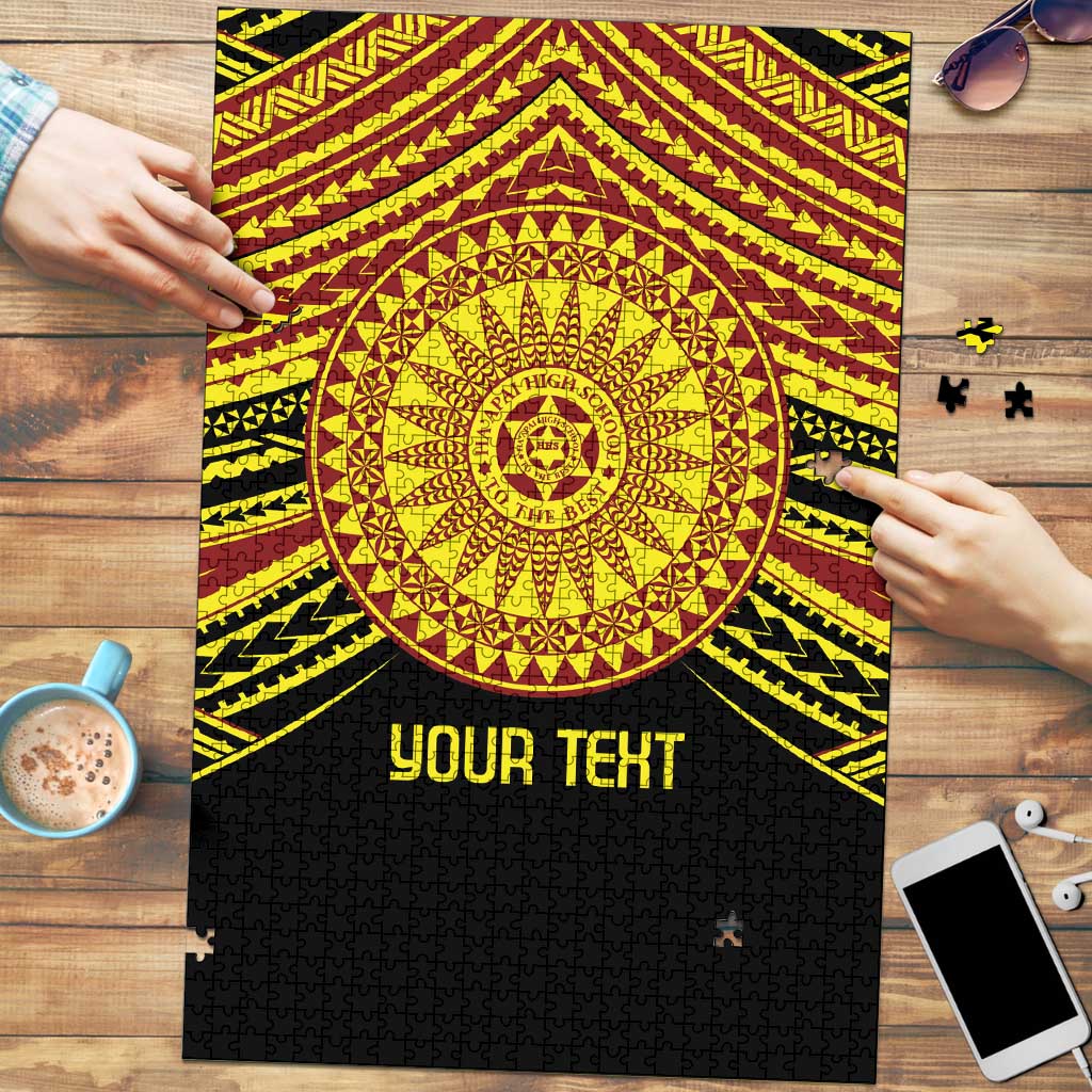 Personalised Tonga Ha apai High School Puzzle Ngatu Fonulei Pattern - Polynesian Pride