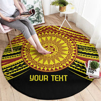 Personalised Tonga Ha apai High School Round Carpet Ngatu Fonulei Pattern LT9 - Polynesian Pride