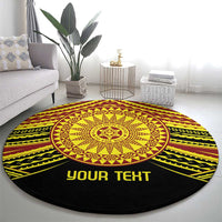 Personalised Tonga Ha apai High School Round Carpet Ngatu Fonulei Pattern LT9 - Polynesian Pride
