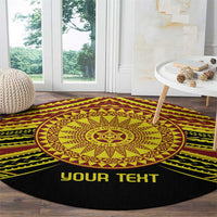 Personalised Tonga Ha apai High School Round Carpet Ngatu Fonulei Pattern LT9 - Polynesian Pride