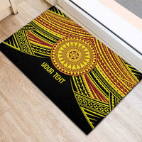 Personalised Tonga Ha apai High School Rubber Doormat Ngatu Fonulei Pattern