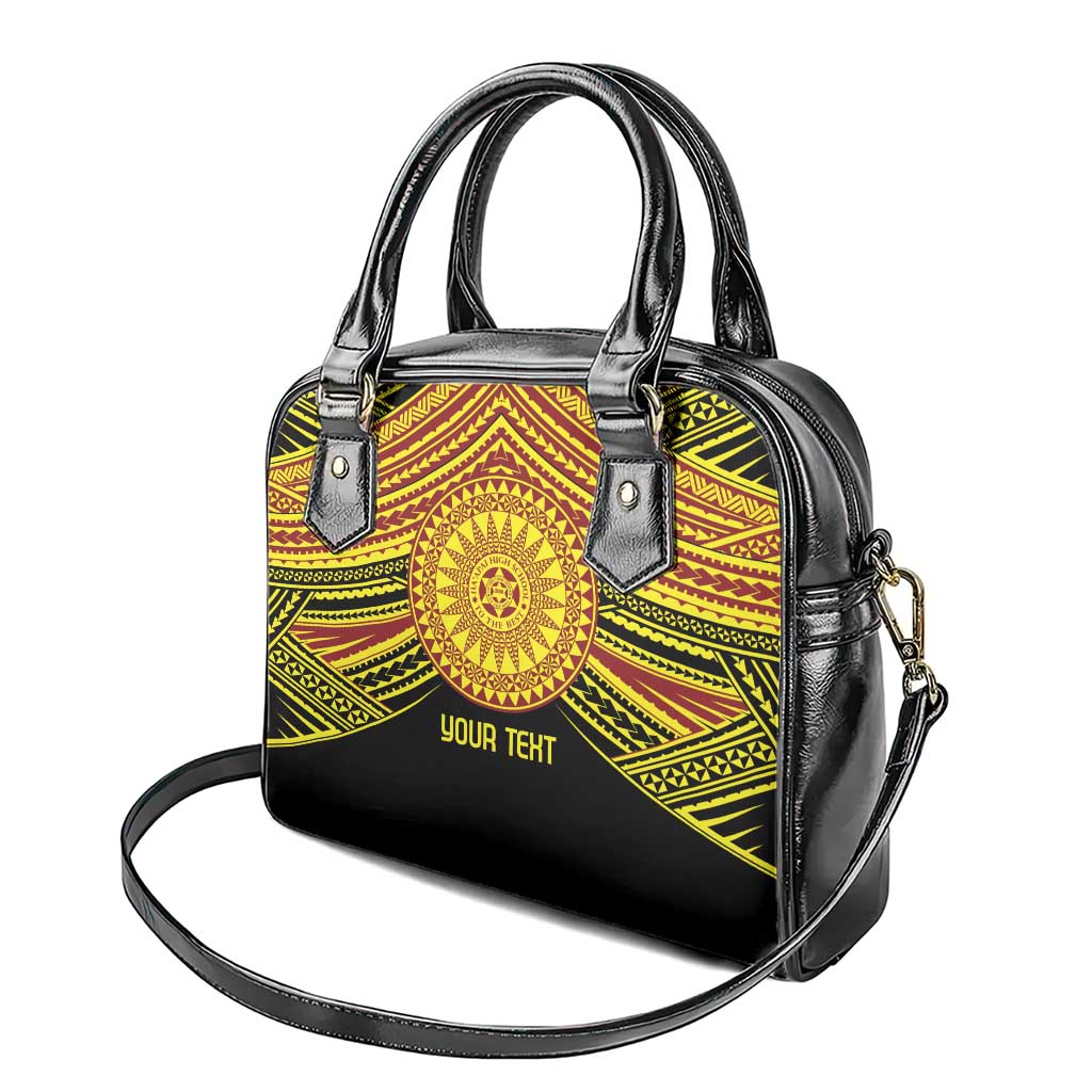 Personalised Tonga Ha apai High School Shoulder Handbag Ngatu Fonulei Pattern