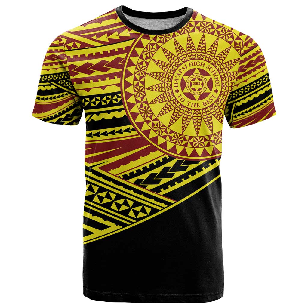 Personalised Tonga Ha apai High School T Shirt Ngatu Fonulei Pattern