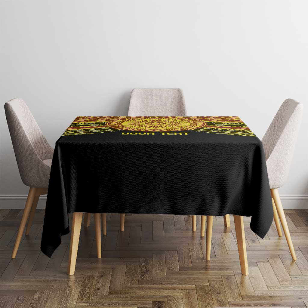 Personalised Tonga Ha apai High School Tablecloth Ngatu Fonulei Pattern