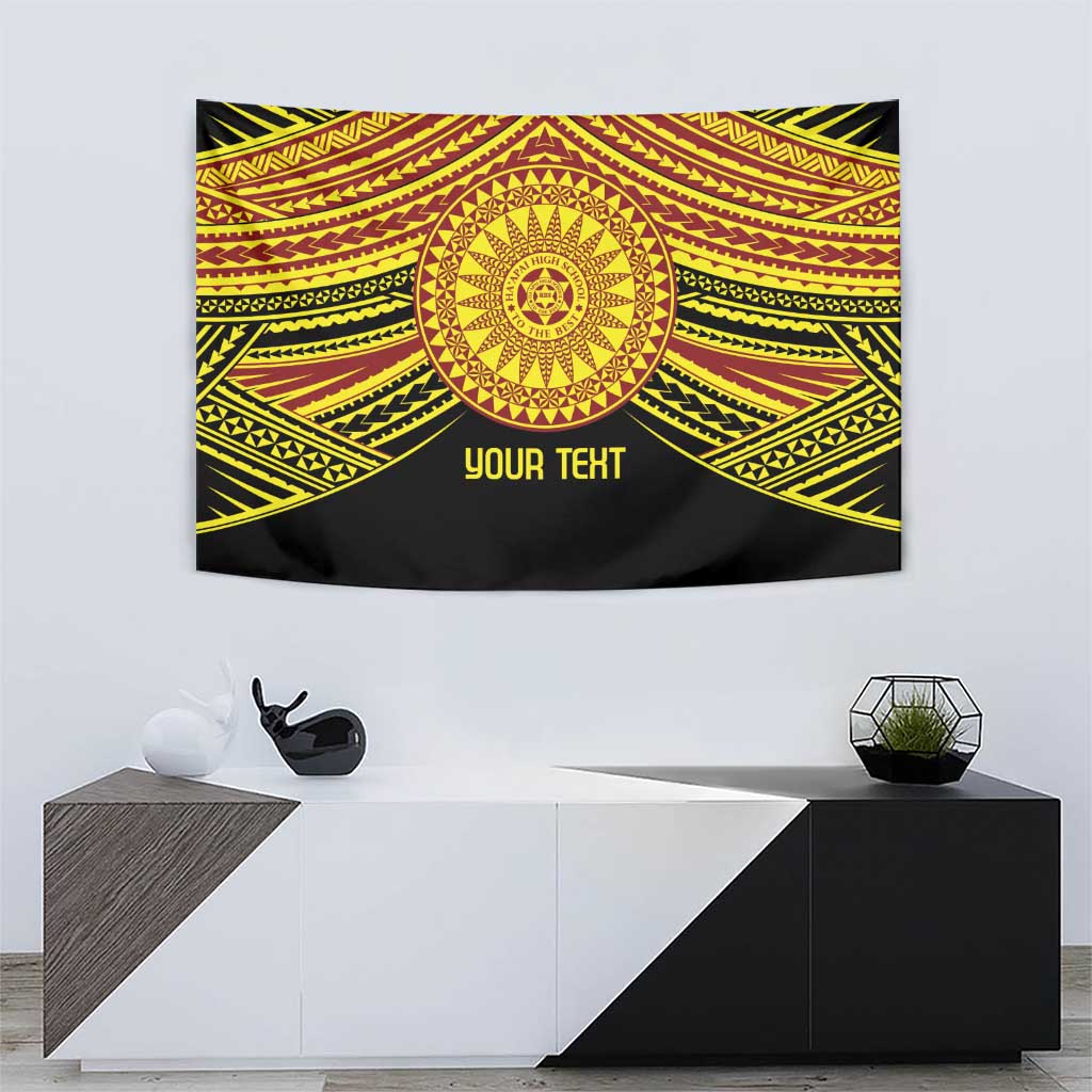 Personalised Tonga Ha apai High School Tapestry Ngatu Fonulei Pattern
