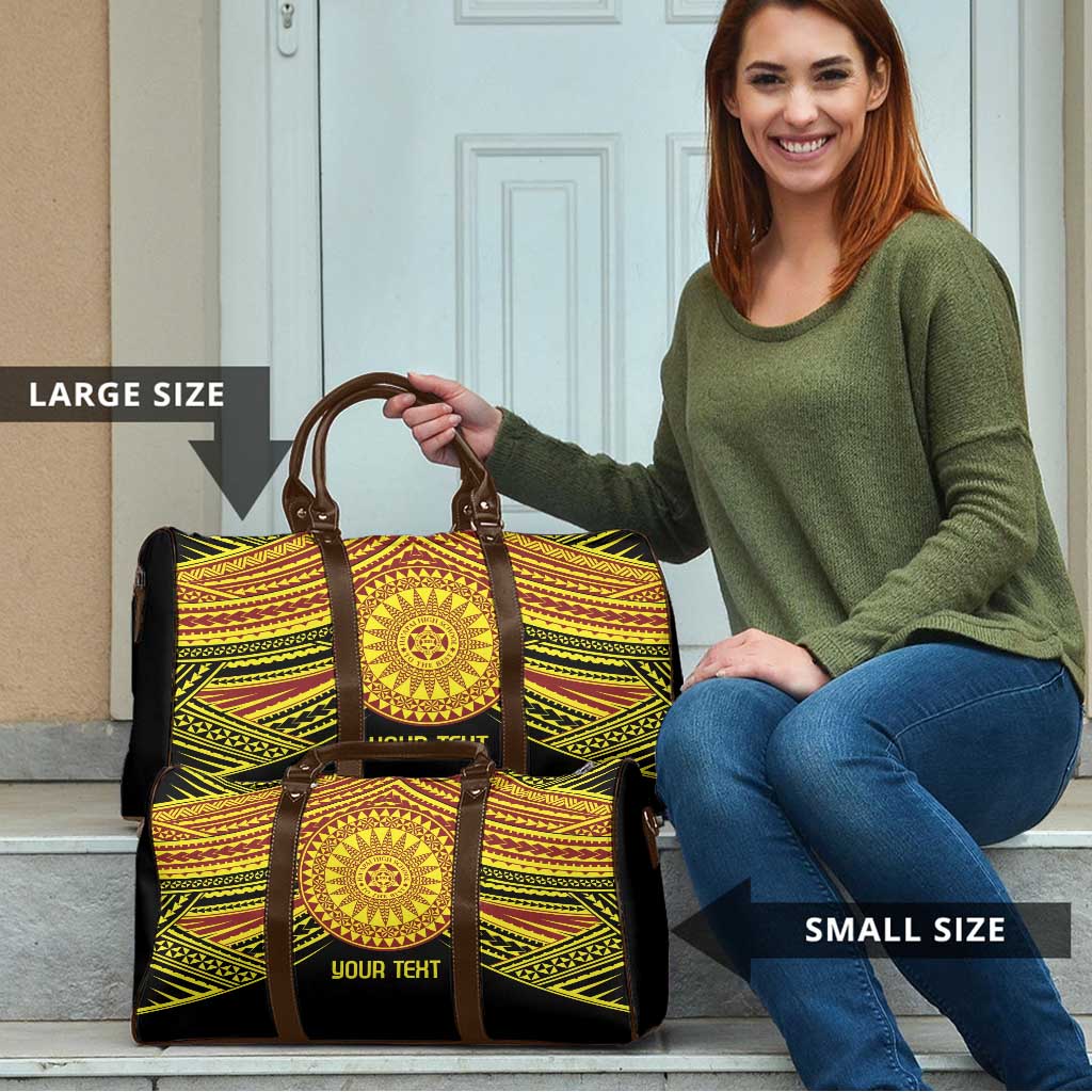 Personalised Tonga Ha apai High School Travel Bag Ngatu Fonulei Pattern - Polynesian Pride