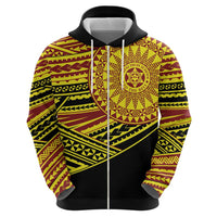 Personalised Tonga Ha apai High School Zip Hoodie Ngatu Fonulei Pattern