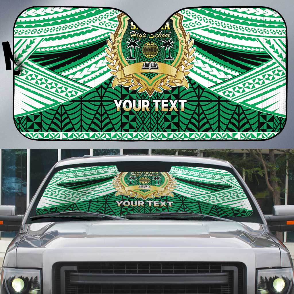 Personalised Tonga Saineha High School Auto Sun Shade Polynesian Ngatu Tribal - Polynesian Pride