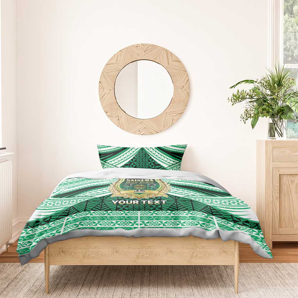Personalised Tonga Saineha High School Bedding Set Polynesian Ngatu Tribal