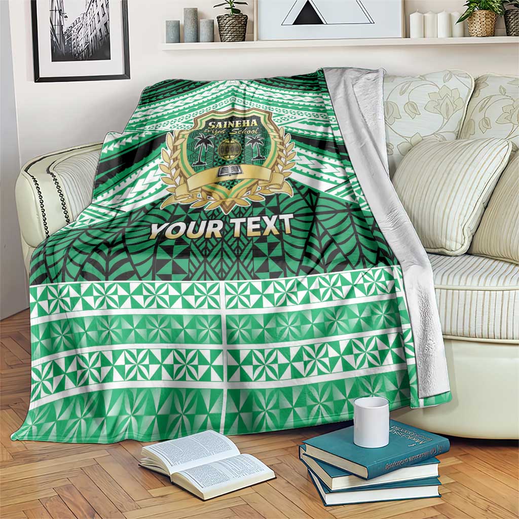 Personalised Tonga Saineha High School Blanket Polynesian Ngatu Tribal