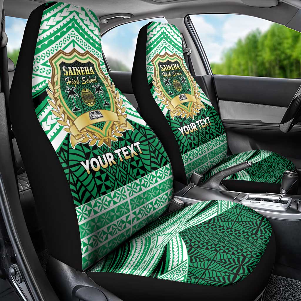 Personalised Tonga Saineha High School Car Seat Cover Polynesian Ngatu Tribal