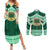 Personalised Tonga Saineha High School Couples Matching Summer Maxi Dress and Long Sleeve Button Shirt Polynesian Ngatu Tribal