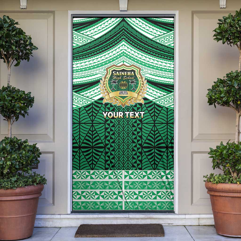 Personalised Tonga Saineha High School Door Cover Polynesian Ngatu Tribal - Polynesian Pride