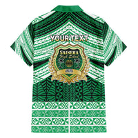 Personalised Tonga Saineha High School Family Matching Puletasi and Hawaiian Shirt Polynesian Ngatu Tribal