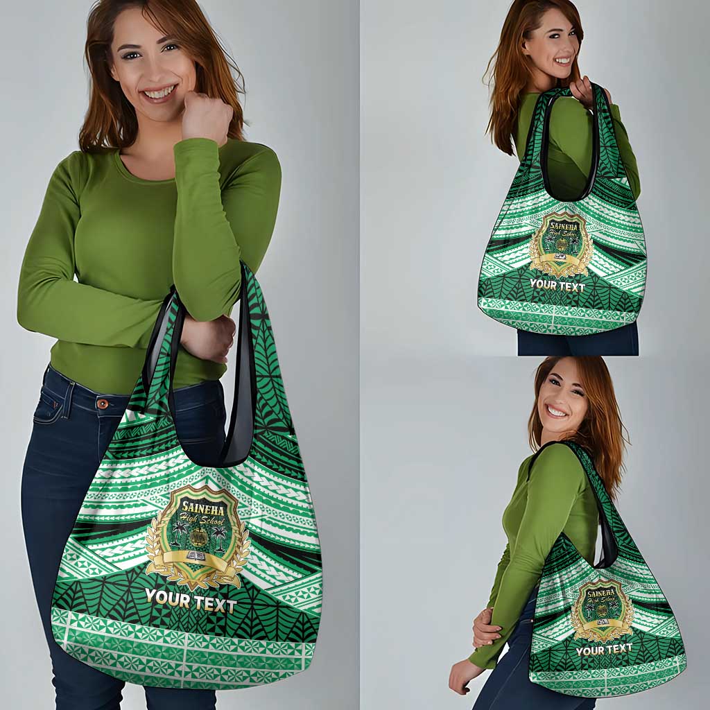 Personalised Tonga Saineha High School Grocery Bag Polynesian Ngatu Tribal