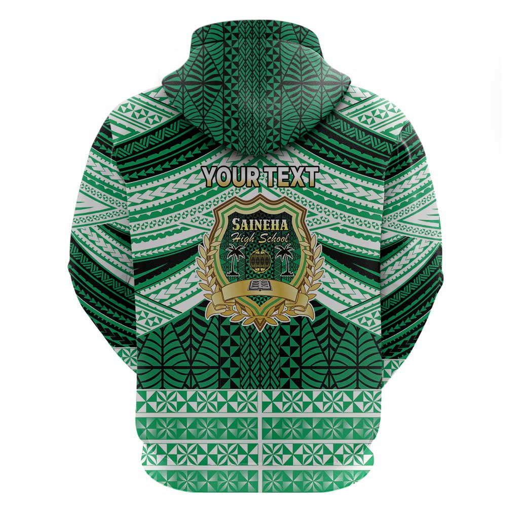 Personalised Tonga Saineha High School Hoodie Polynesian Ngatu Tribal