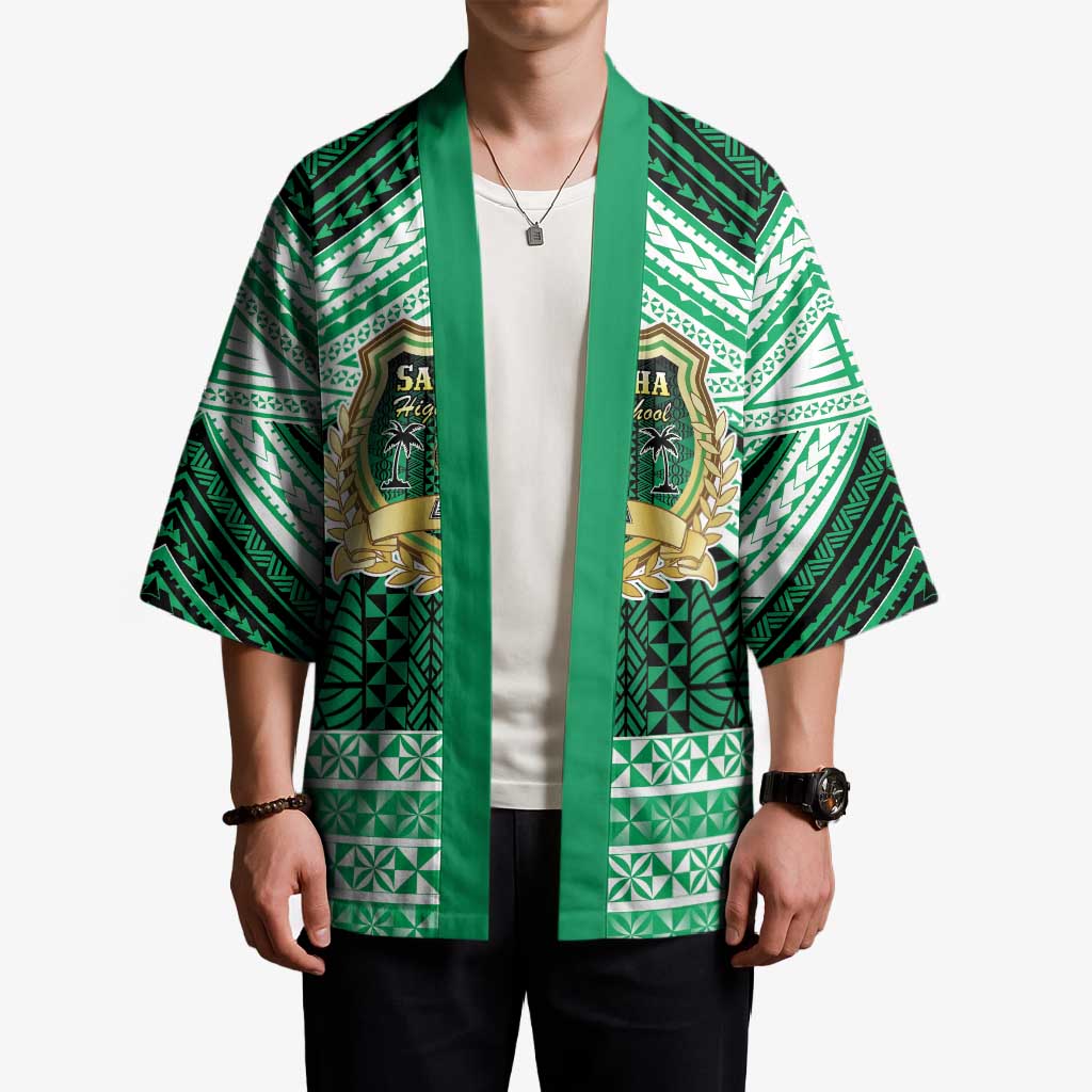 Personalised Tonga Saineha High School Kimono Polynesian Ngatu Tribal - Polynesian Pride